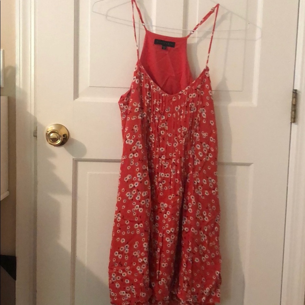 Floral coral sundress